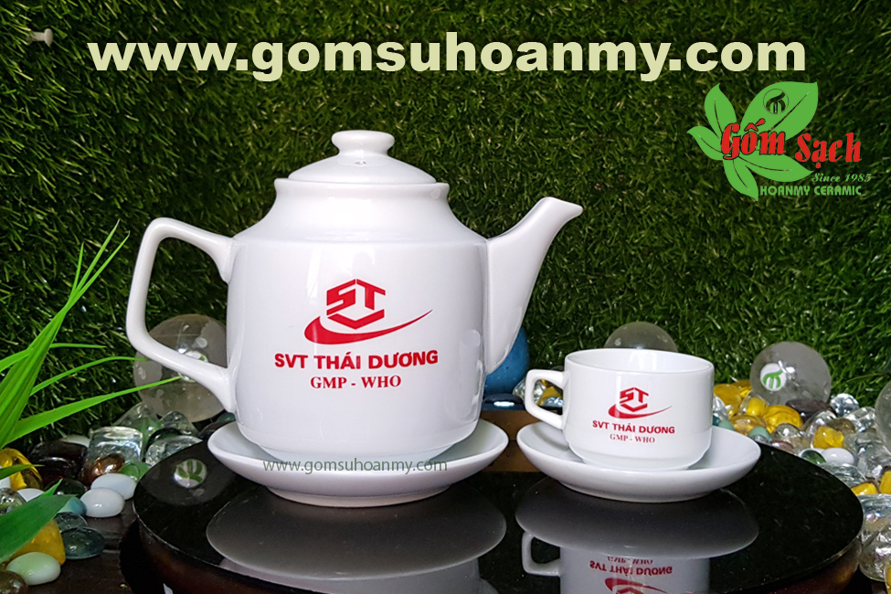 Bộ ấm trà in logo quà tặng công ty thái dương